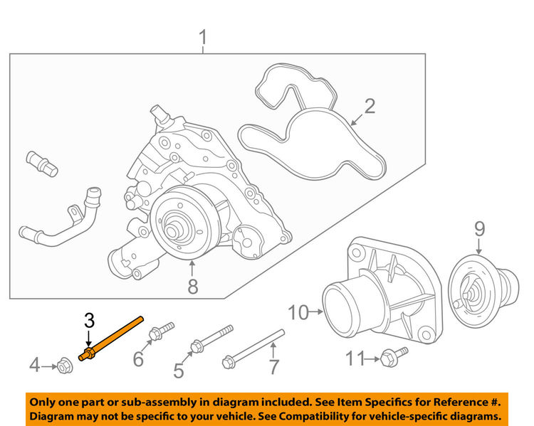 Mopar OEM OEM-Water Pump Stud 03-up Dodge Ram 5.7L Hemi